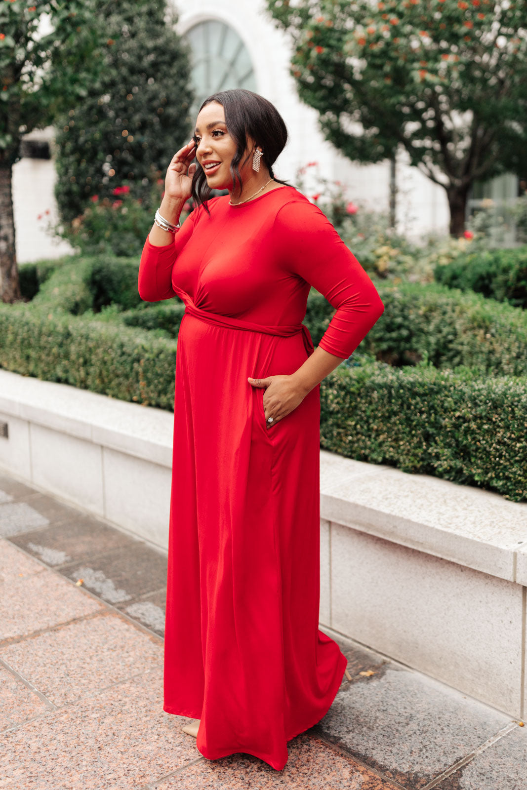 Bri Maxi Dress in Red