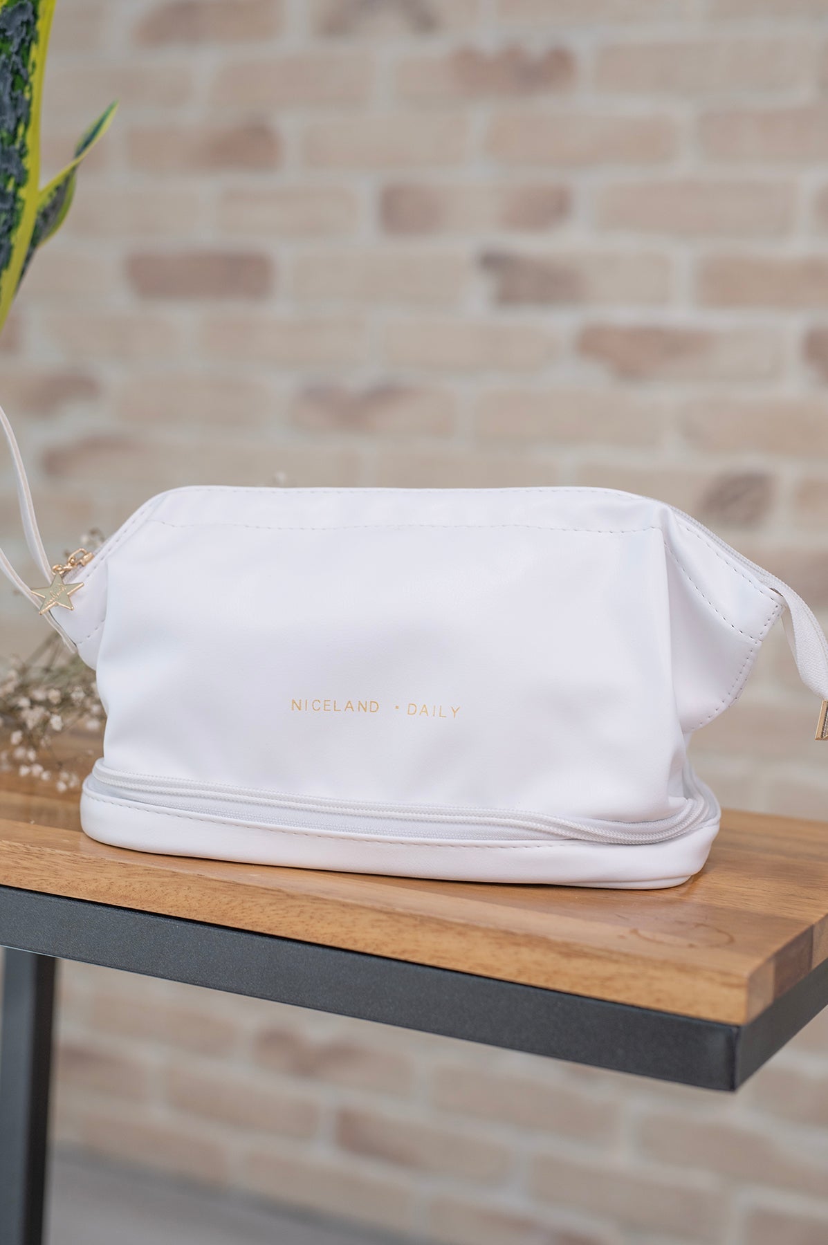 Large Cloud Cosmetic Bag Ivory White