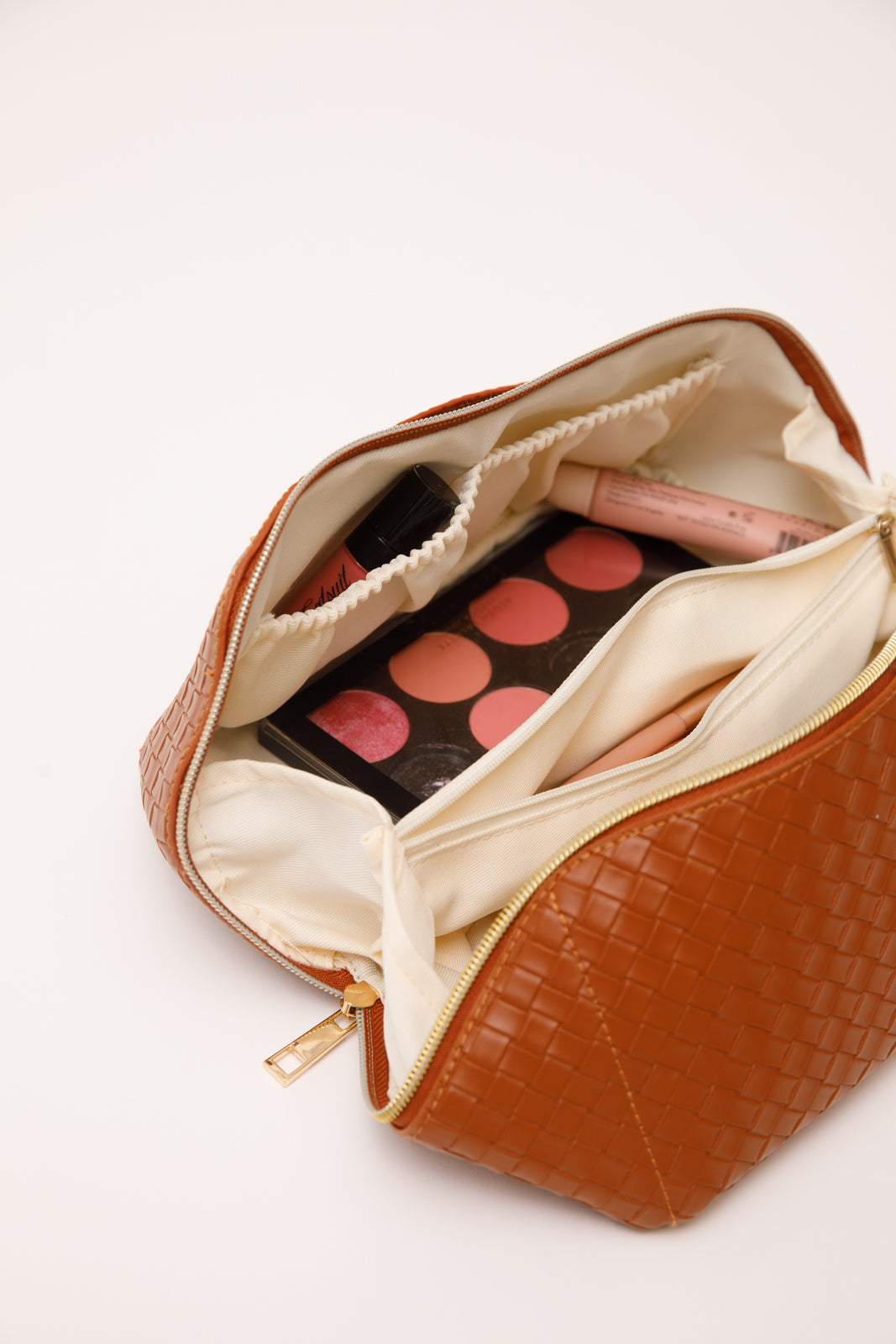 New Dawn Large Capacity Cosmetic Bag in Cognac