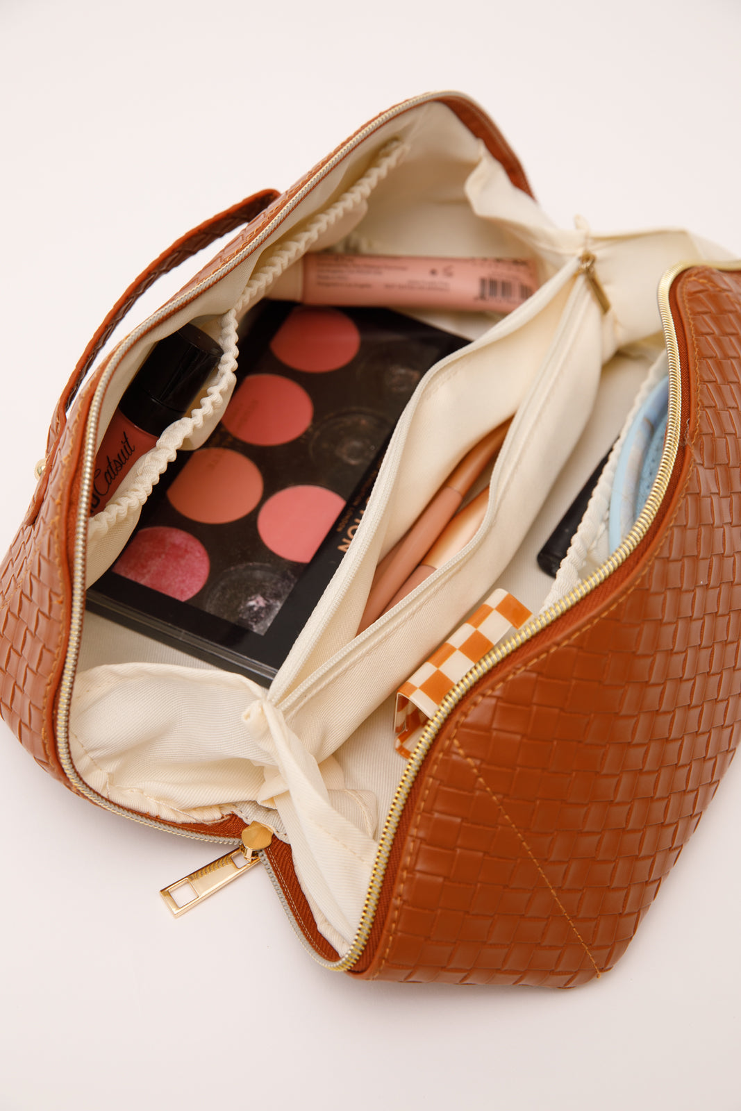 New Dawn Large Capacity Cosmetic Bag in Cognac