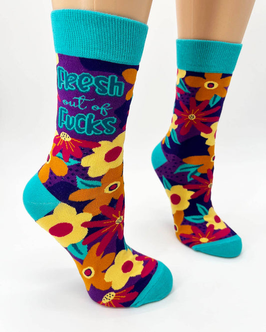 Fresh out of F..ks Ladies' Novelty Crew Socks