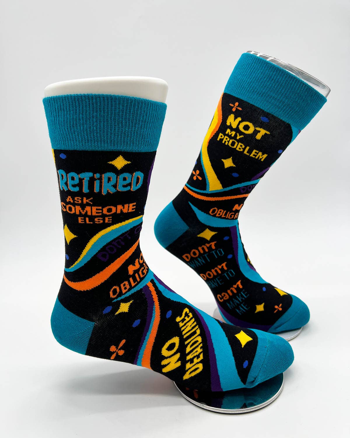 Retired Ask Someone Else Men's Novelty Crew Socks