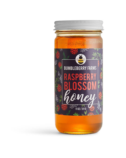 Pure Raspberry Blossom Honey - 11OZ