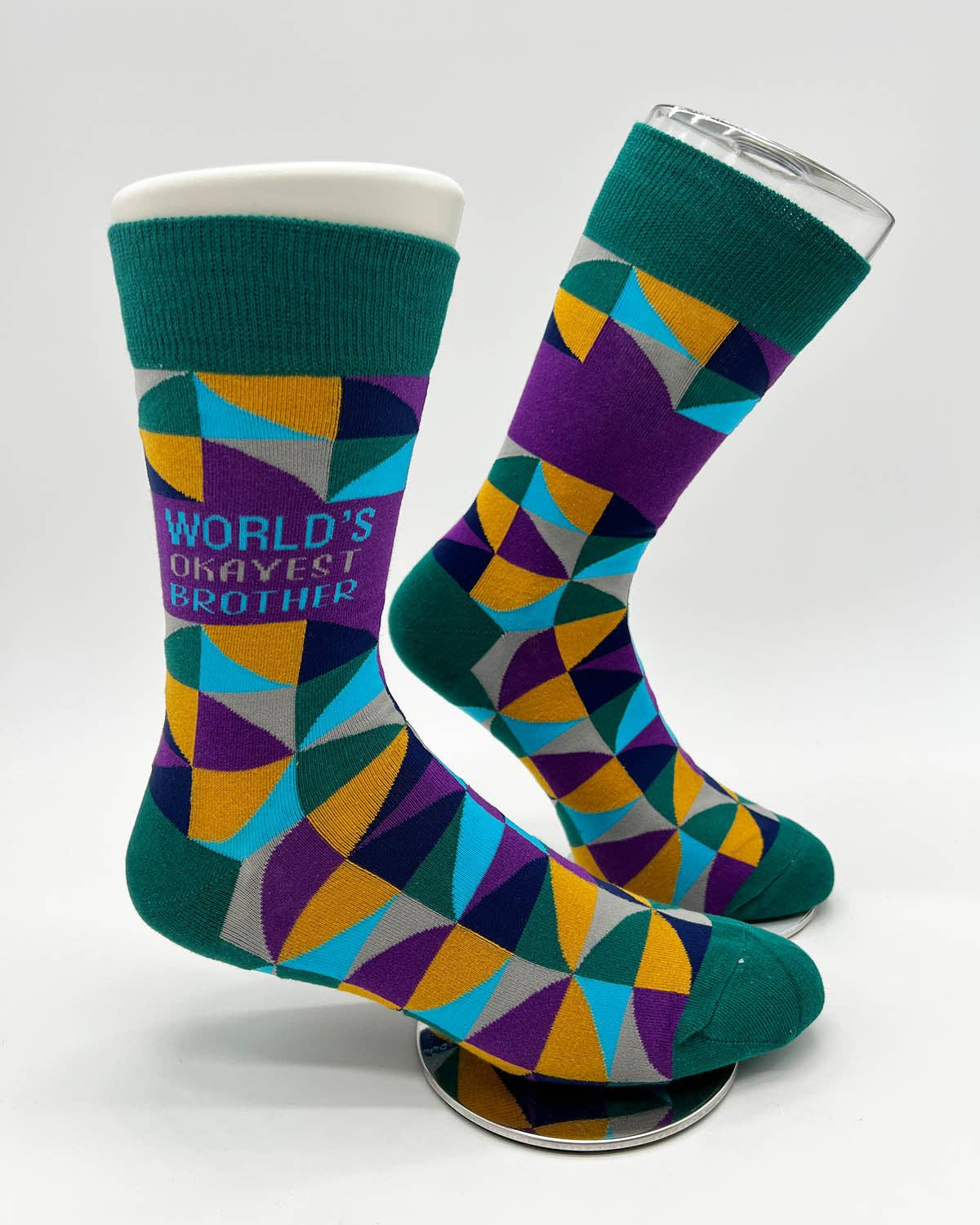 World's Okayest Brother Men's Novelty Crew Socks