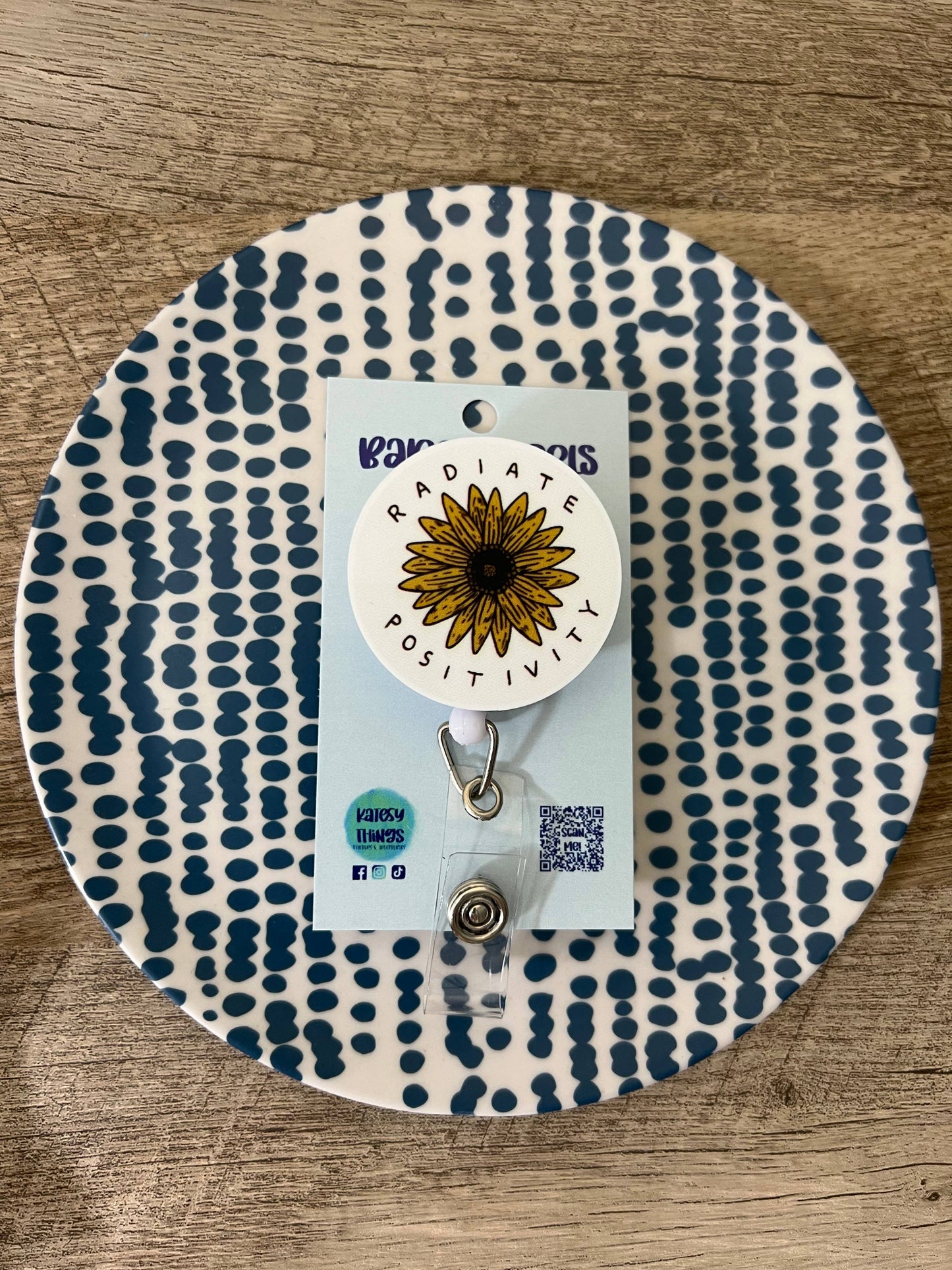 Radiate Positivity Sunflower Badge Reel